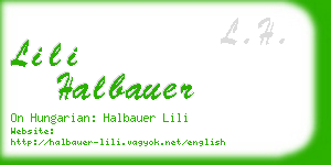 lili halbauer business card